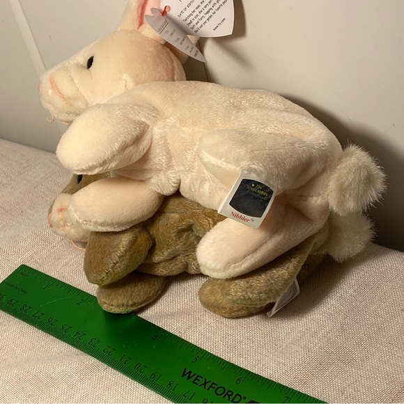 90s Ty Beanie Babies bunny rabbits Nibby Nibbler Bunny Rabbit Retired 1990s LOT - Picture 4 of 16